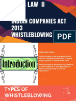 Indian Companies Act 2013 Whistleblowing