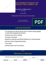 Strength of Materials-I: Mirpur University of Science and Technology (Must), Mirpur, Ajk