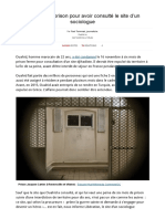 Six Mois de Prison Pour Avoir Consulté Le Site d’Un Sociologue - Rue89 - L'Obs