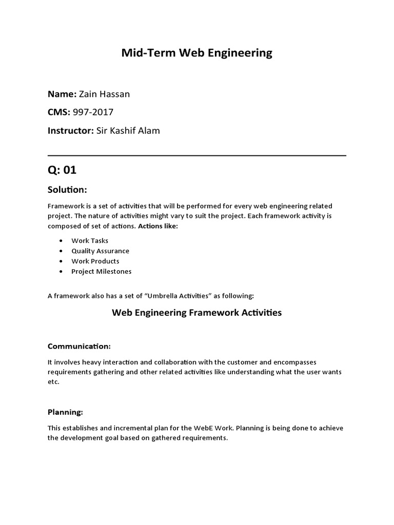 Web Engineering Framework Overview | PDF | Responsive Web Design ...