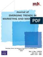 Journal of Emerging Trends in Marketing and Management - Vol I, No. 1/2019 WWW - Etimm.ase