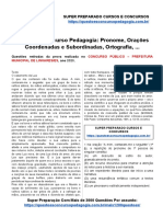 28 Questões Concurso Pedagogia Pronome, Orações Coordenadas e Subordinadas