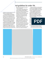 Update To Periodontal Guidance of Under 18's