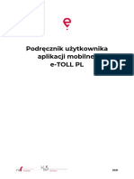 Podręcznik Użytkownika Aplikacji Mobilnej e-TOLL PL