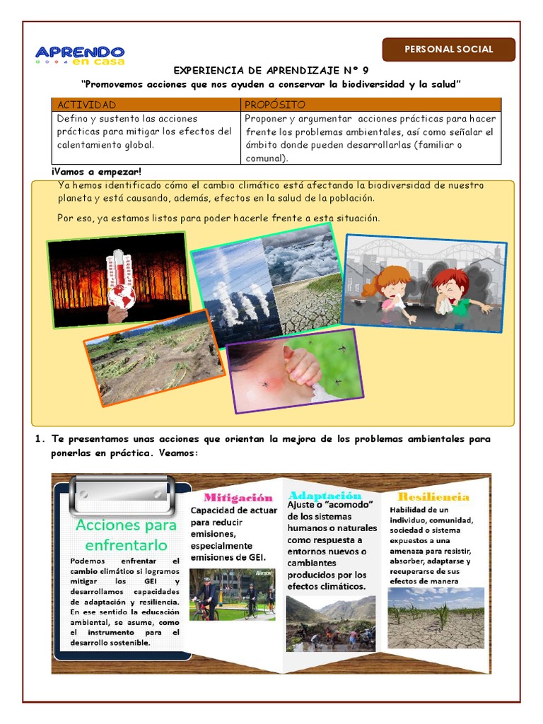 Acciones para Mitigar el Calentamiento Global | PDF | Cambio climático ...