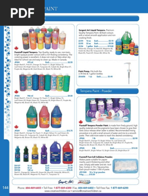 thumbnail image 2 of School Smart Washable Tempera Paint Set - 1 Gallon Each Of 4 Primary Colors, For Kids Arts & Crafts 2 of 12