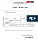 Comunicado 45 - 2021: D.S. N.º 015-2020-Minedu