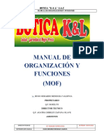 Manual de Organizacion Funcional - (Mof) 1