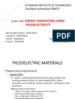 Electric Energy Harvesting Using Piezoelectricity: Mahatma Gandhi Institute of Technology Gandipet, Hyderabad-500075