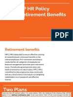 HP HR Policy Retirement Benefits