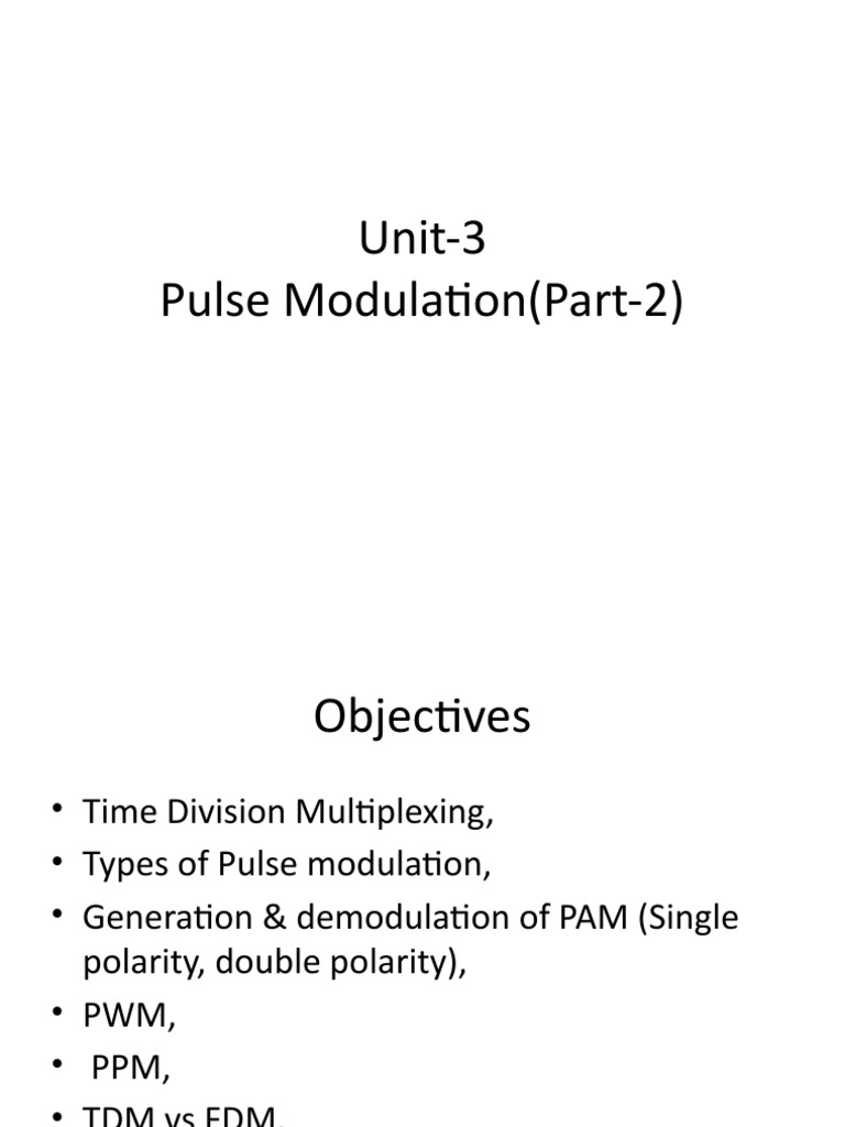 Pulse Modulation Techniques Guide | PDF | Modulation | Low Pass Filter