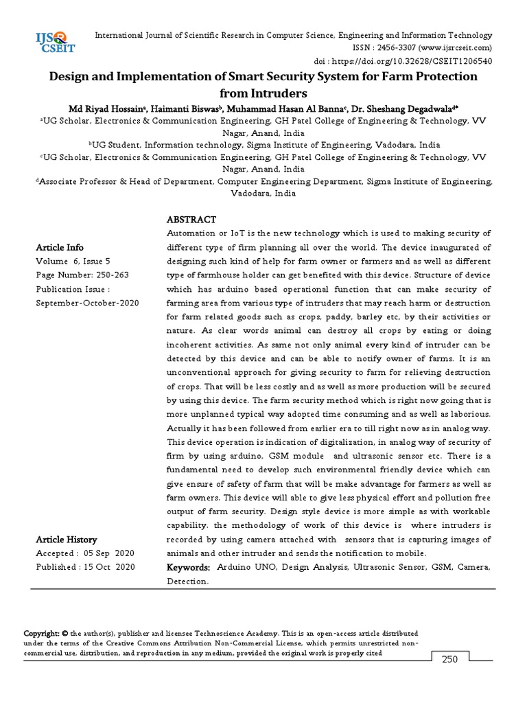 Design and Implementation of Smart Security System | PDF | Security ...