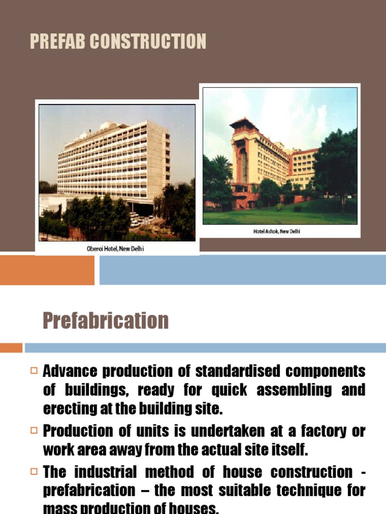 Prefab Construction Techniques Explained | PDF | Precast Concrete ...