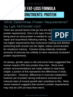 Female Protein Requirements by Lyle McDonald