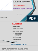Decision Properties of Regular Languages