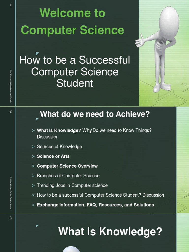 Welcome To Computer Science Course | PDF | Science | Knowledge