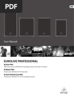 Eurolive Professional: User Manual