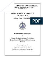 Ifet College of Engineering: Subject Code: 19UGEBP201
