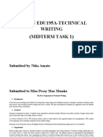 Task in Edu195A-Technical Writing (Midterm Task 1) : Submitted by Niña Amato