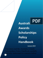 Aus Awards Scholarships Policy Handbook