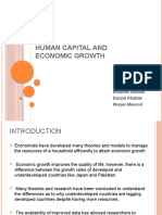 Human Capital and Economic Growth: Nouman Salman Danyal Khattak Waqas Masood