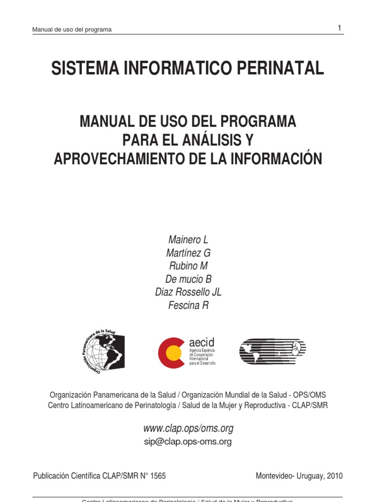 Manual del Sistema Informático Perinatal | PDF | Programa de ...