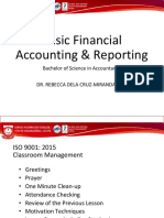 Basic Financial Accounting & Reporting: Bachelor of Science in Accountancy
