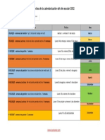 Calendarización Del Año Escolar 2022 TuAmawta