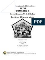Cookery 9: Perform Mise en Place