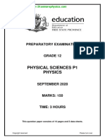 Physical Sciences Sept 2020 p1 and Memo