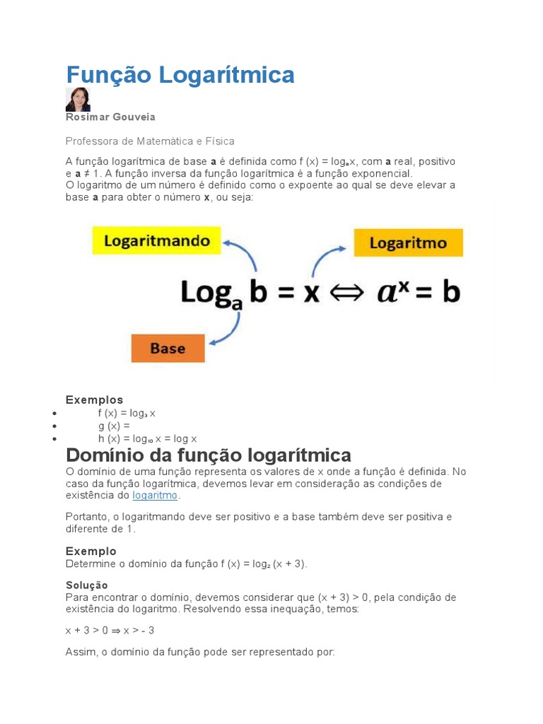 Função Logarítmica | PDF | Escala de magnitude de momento | Logaritmo
