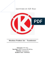 GATE Lectures by KN Rao: Machines Problem Set - Transformers