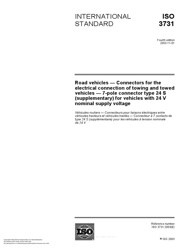Iso 3731 - 2003 - 196864205657 | PDF | Electrical Connector ...