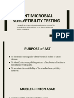 Antimicrobial Susceptibility Testing: - Is Significant Because It Determines Whether The Growth of The