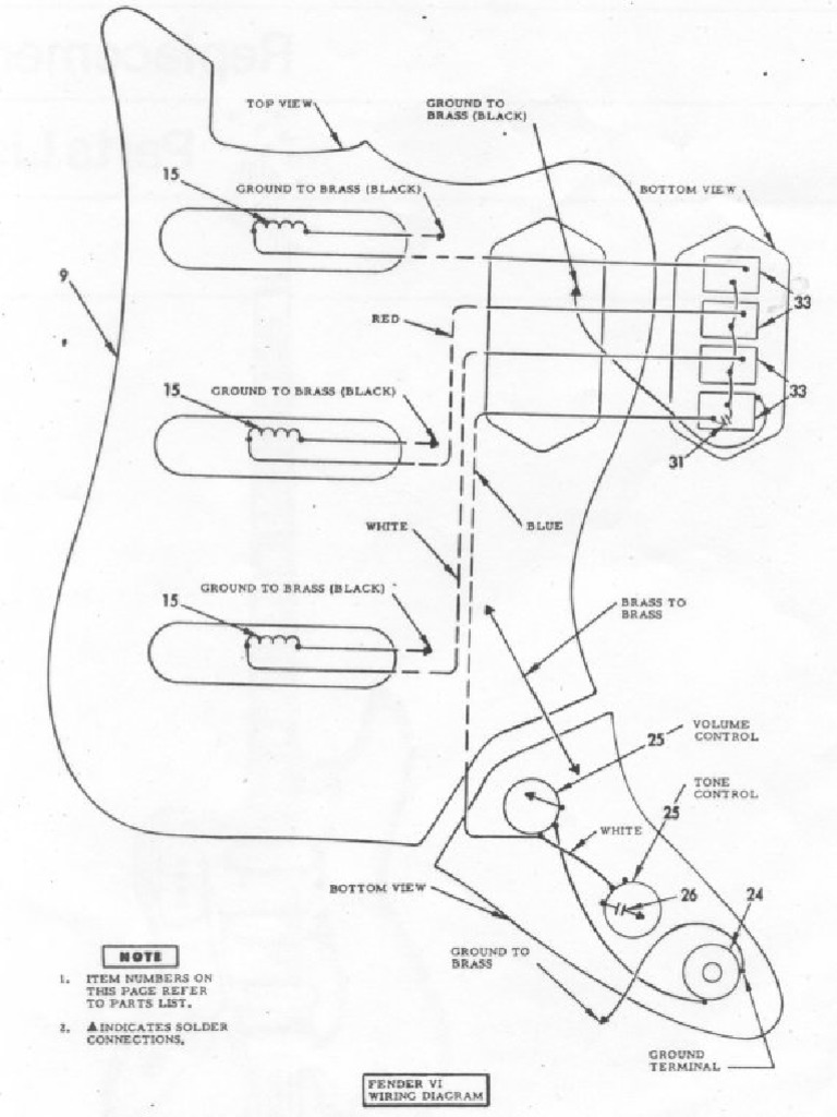Fender Bass VI Wiring Diagram PDF