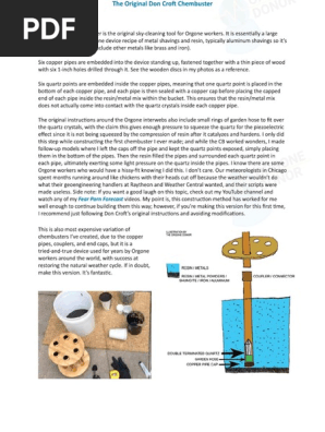 Chembuster Instructions Don Croft Style the Orgone Donor
