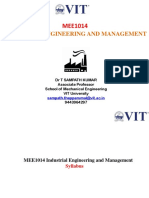 Industrial Engineering and Management Syllabus