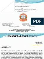 Financial Inclusion: Dr. Pavitra Yadav Saloni Goyal