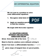 First-Order Differential Equation