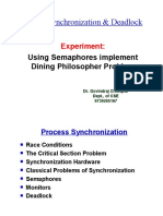 Process Synchronization & Deadlock: Using Semaphores Implement Dining Philosopher Problem