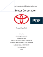 Toyota Motor Corporation: For Compliance of Organizational Behavior Assignment