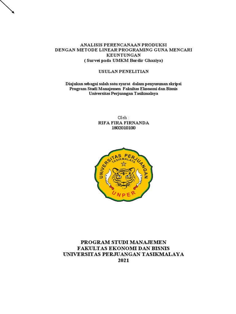Analisis perencanaan produksi dengan metode linear programming untuk