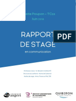 Rapport de Stage: Juliette Poupon - TC22 Juin