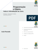 Aula 2 - Introdução Ao Java