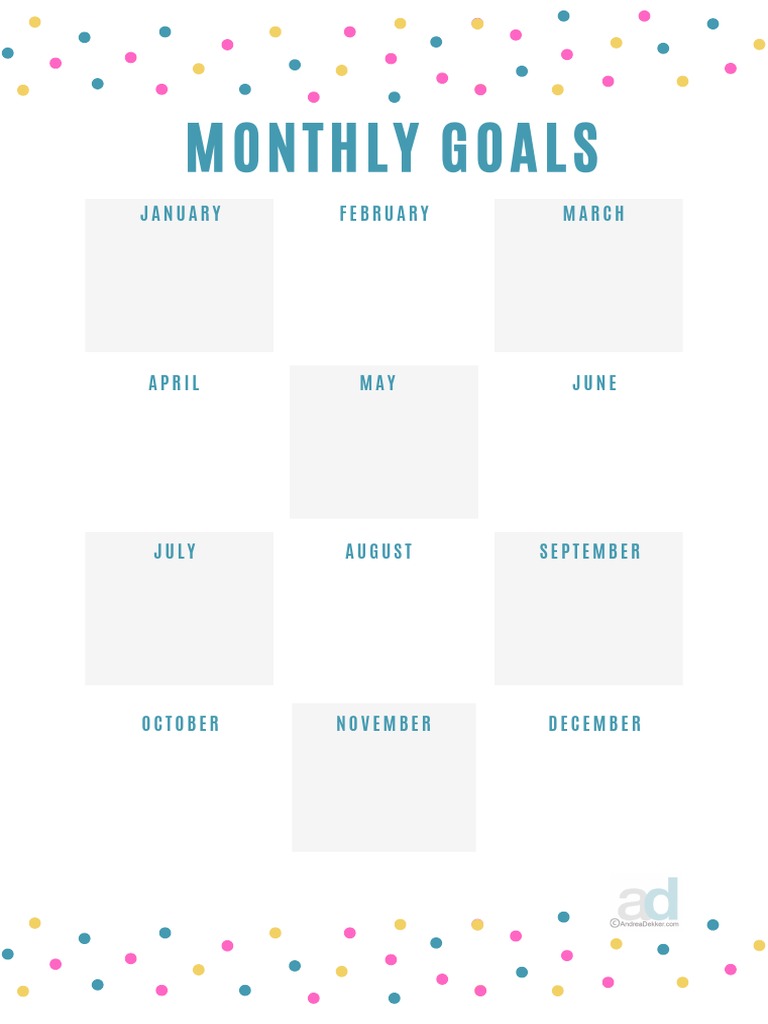 Monthly Goals Planner | PDF