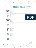 Free Menu Plan Printables