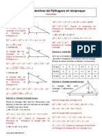 Correction Utiliser Le Théorème de Pythagore Et Réciproque 4ème Exercices À Imprimer