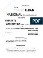 Bocoran Soal UN Matematika SMP 2019 (Pak-Anang - Blogspot.com)