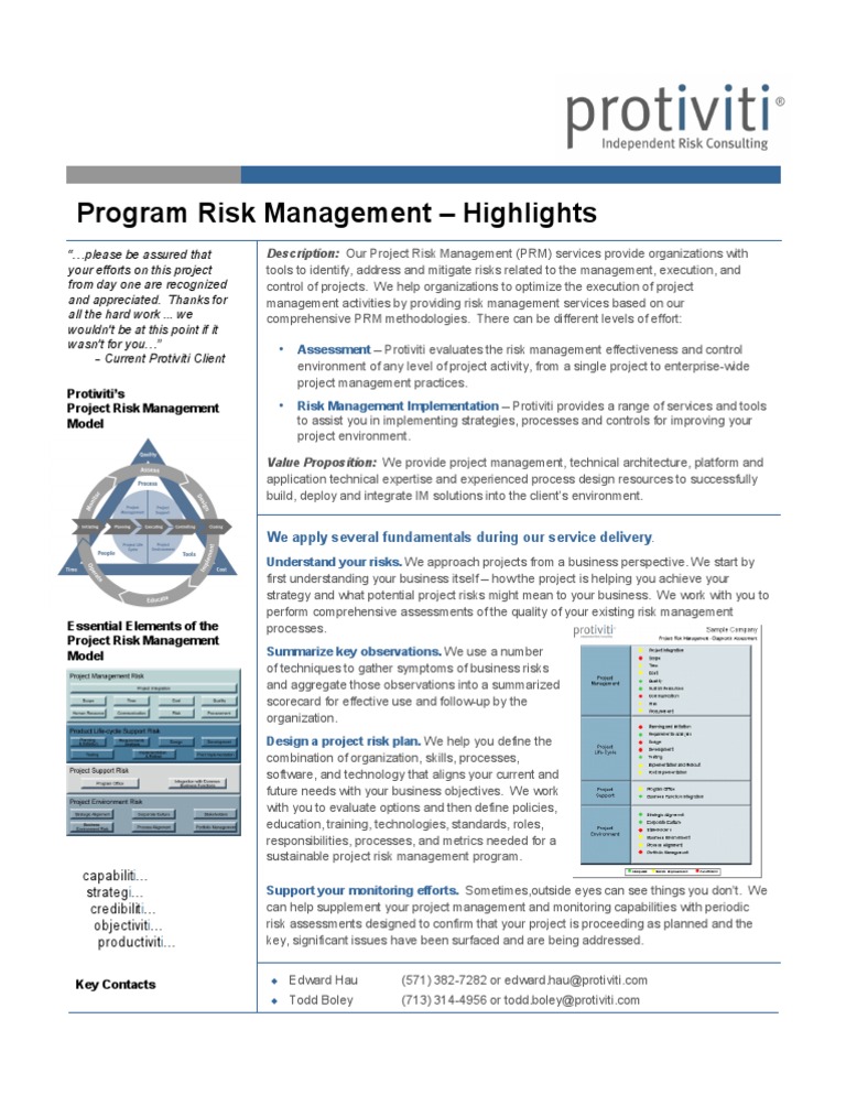 Proj Risk MGMT | PDF | Risk Management | Project Management
