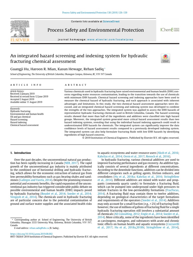 An Integrated Hazard Screening and Indexing System For
